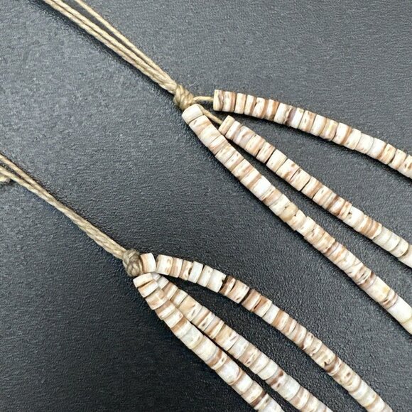 Vintage Navajo Necklace Earrings SET Turquoise Coral Nuggets & Shells 3 Strands - Picture 9 of 11